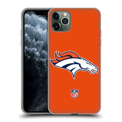 NFL Denver Broncos Logo Plain Soft Gel Case for Apple iPhone 11 Pro Max