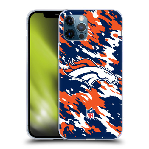 NFL Denver Broncos Logo Camou Soft Gel Case for Apple iPhone 12 / iPhone 12 Pro