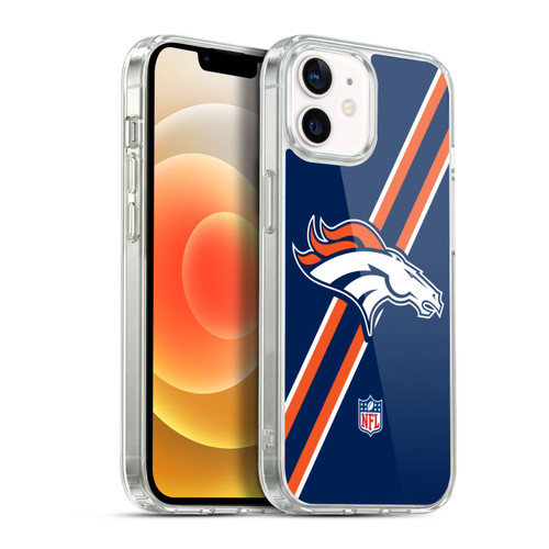 NFL Denver Broncos Logo Stripes Soft Gel Case for Apple iPhone 12 / iPhone 12 Pro & MagSafe