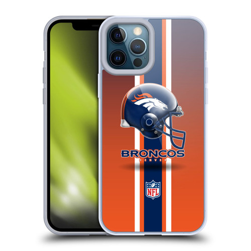 NFL Denver Broncos Logo Helmet Soft Gel Case for Apple iPhone 12 Pro Max