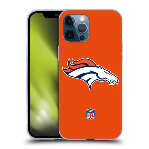 NFL Denver Broncos Logo Plain Soft Gel Case for Apple iPhone 12 Pro Max