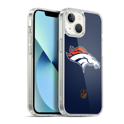 NFL Denver Broncos Logo Football Soft Gel Case for Apple iPhone 13