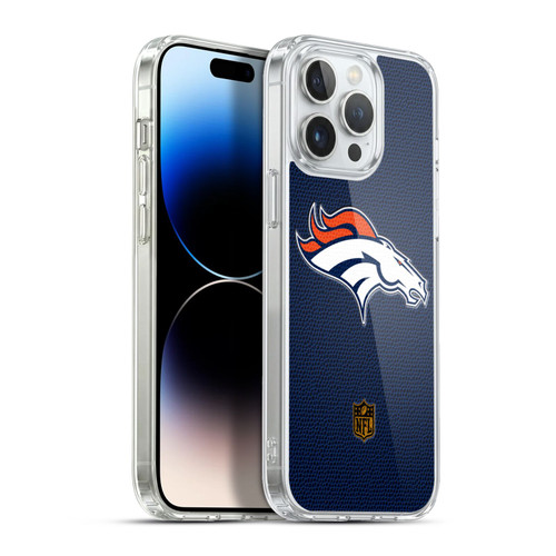 NFL Denver Broncos Logo Football Soft Gel Case for Apple iPhone 13 Pro Max