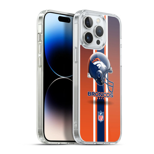 NFL Denver Broncos Logo Helmet Soft Gel Case for Apple iPhone 13 Pro Max