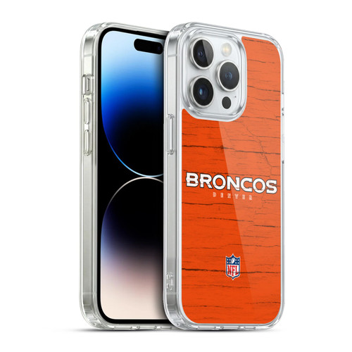 NFL Denver Broncos Logo Distressed Look Soft Gel Case for Apple iPhone 13 Pro