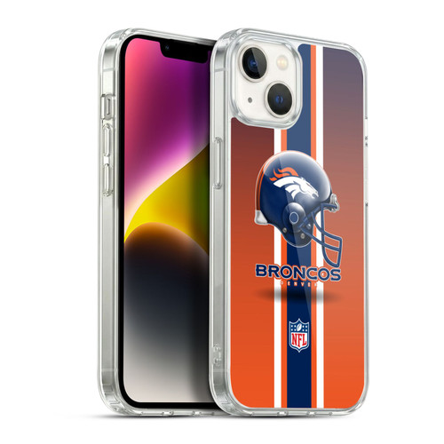 NFL Denver Broncos Logo Helmet Soft Gel Case for Apple iPhone 14 Plus