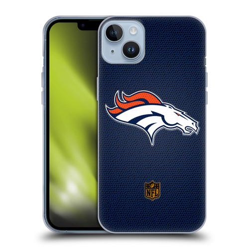 NFL Denver Broncos Logo Football Soft Gel Case for Apple iPhone 14 Plus