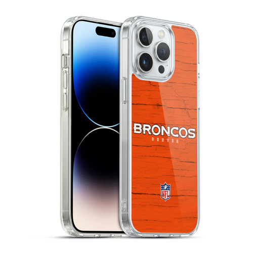 NFL Denver Broncos Logo Distressed Look Soft Gel Case for Apple iPhone 14 Pro Max
