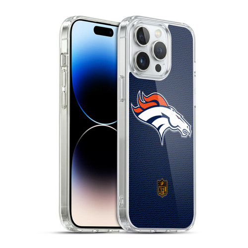 NFL Denver Broncos Logo Football Soft Gel Case for Apple iPhone 14 Pro Max