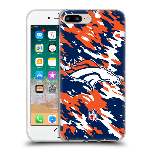 NFL Denver Broncos Logo Camou Soft Gel Case for Apple iPhone 7 Plus / iPhone 8 Plus
