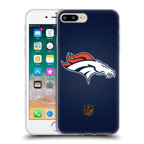 NFL Denver Broncos Logo Football Soft Gel Case for Apple iPhone 7 Plus / iPhone 8 Plus
