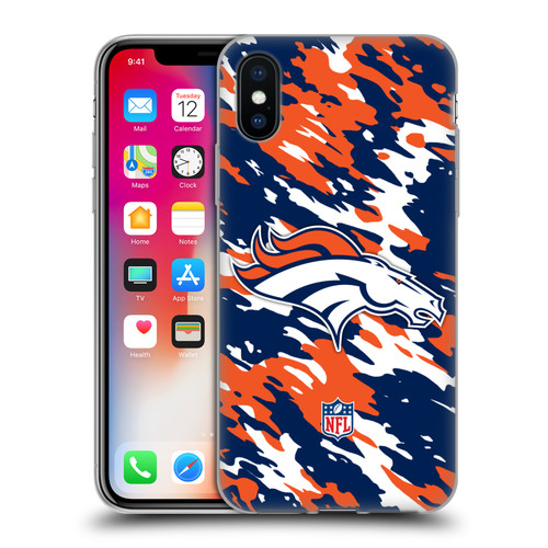 NFL Denver Broncos Logo Camou Soft Gel Case for Apple iPhone X / iPhone XS