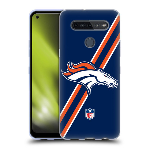 NFL Denver Broncos Logo Stripes Soft Gel Case for LG K51S