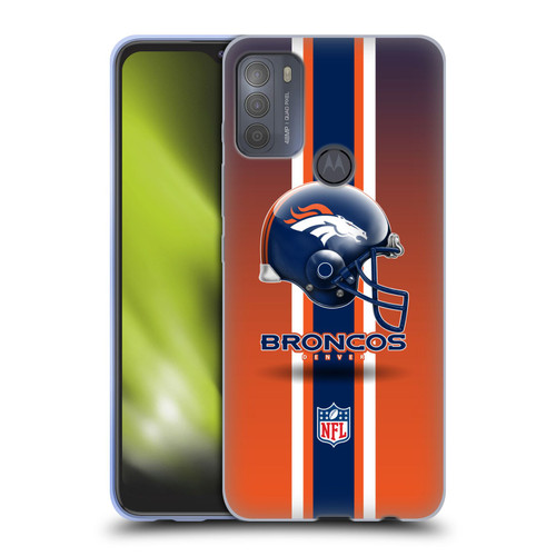 NFL Denver Broncos Logo Helmet Soft Gel Case for Motorola Moto G50