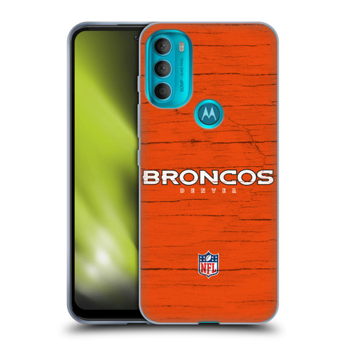 NFL Denver Broncos Logo Distressed Look Soft Gel Case for Motorola Moto G71 5G