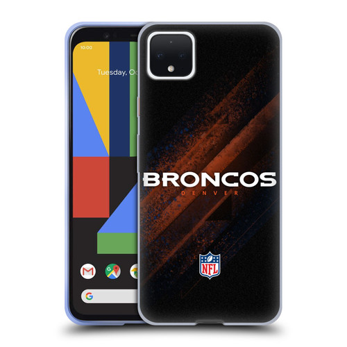 NFL Denver Broncos Logo Blur Soft Gel Case for Google Pixel 4 XL