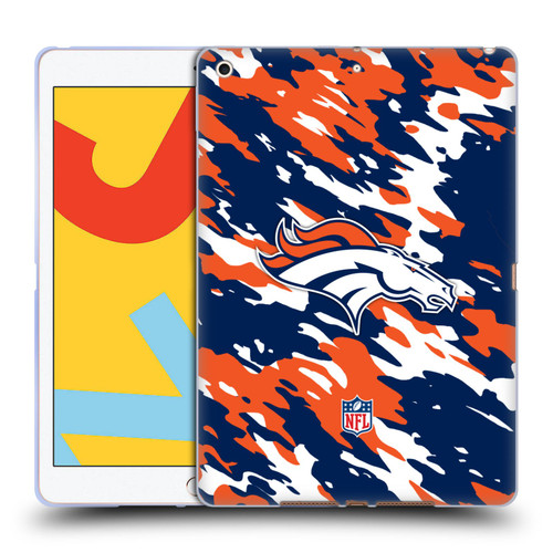 NFL Denver Broncos Logo Camou Soft Gel Case for Apple iPad 10.2 2019/2020/2021