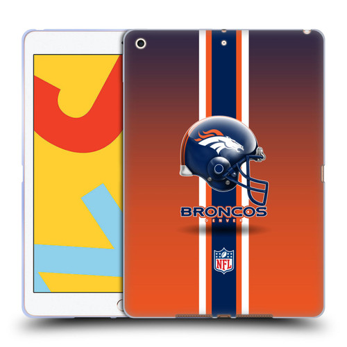 NFL Denver Broncos Logo Helmet Soft Gel Case for Apple iPad 10.2 2019/2020/2021