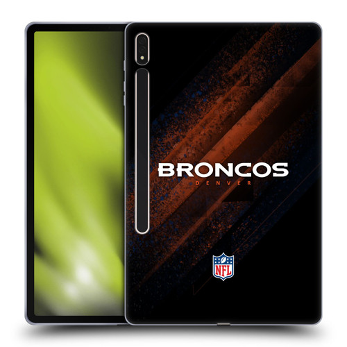 NFL Denver Broncos Logo Blur Soft Gel Case for Samsung Galaxy Tab S8 Plus