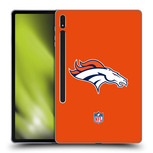 NFL Denver Broncos Logo Plain Soft Gel Case for Samsung Galaxy Tab S8 Plus