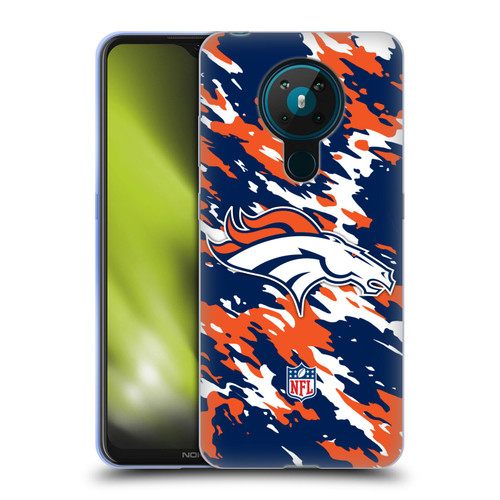 NFL Denver Broncos Logo Camou Soft Gel Case for Nokia 5.3