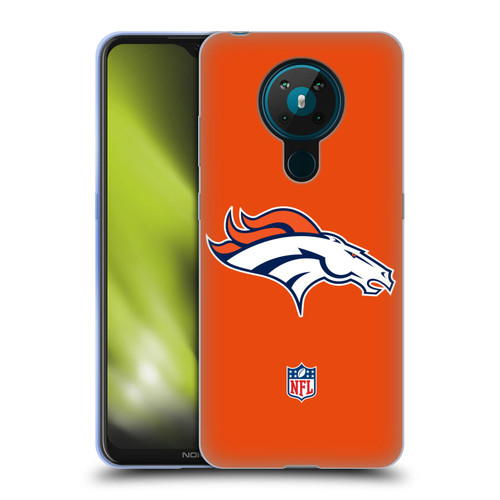 NFL Denver Broncos Logo Plain Soft Gel Case for Nokia 5.3