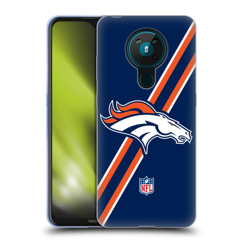 NFL Denver Broncos Logo Stripes Soft Gel Case for Nokia 5.3