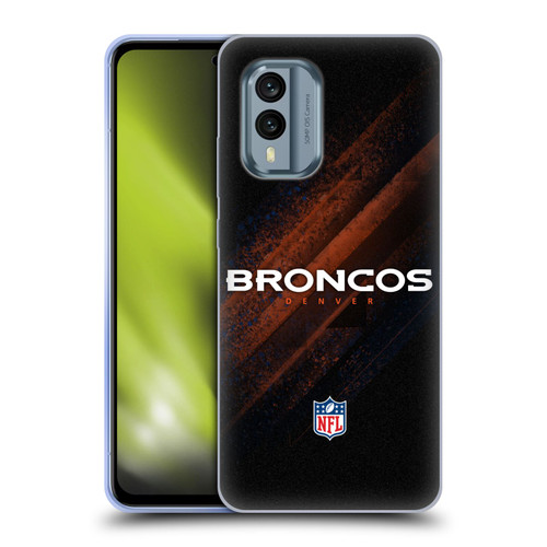 NFL Denver Broncos Logo Blur Soft Gel Case for Nokia X30