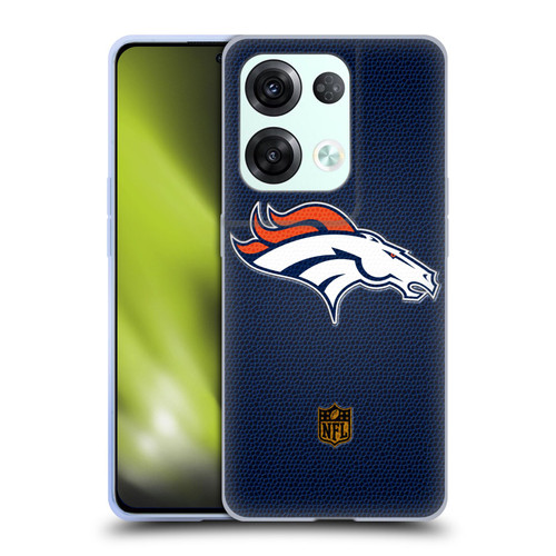 NFL Denver Broncos Logo Football Soft Gel Case for OPPO Reno8 Pro