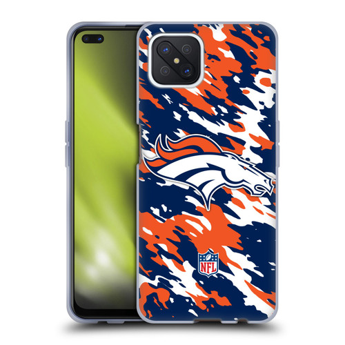NFL Denver Broncos Logo Camou Soft Gel Case for OPPO Reno4 Z 5G