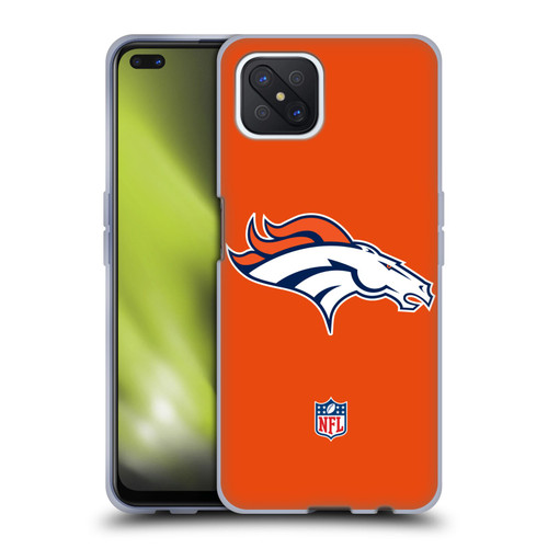 NFL Denver Broncos Logo Plain Soft Gel Case for OPPO Reno4 Z 5G