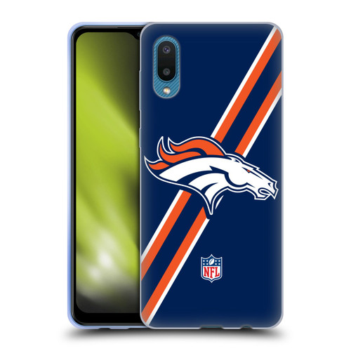 NFL Denver Broncos Logo Stripes Soft Gel Case for Samsung Galaxy A02/M02 (2021)