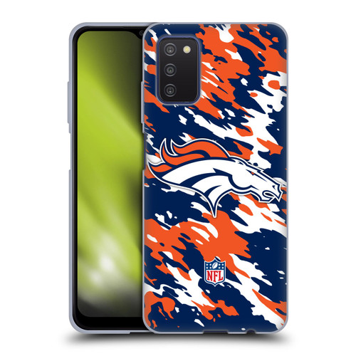 NFL Denver Broncos Logo Camou Soft Gel Case for Samsung Galaxy A03s (2021)