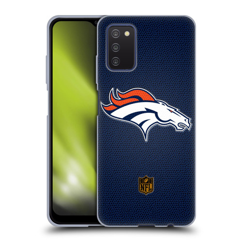 NFL Denver Broncos Logo Football Soft Gel Case for Samsung Galaxy A03s (2021)
