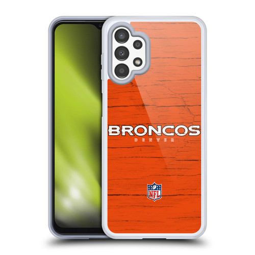 NFL Denver Broncos Logo Distressed Look Soft Gel Case for Samsung Galaxy A13 (2022)