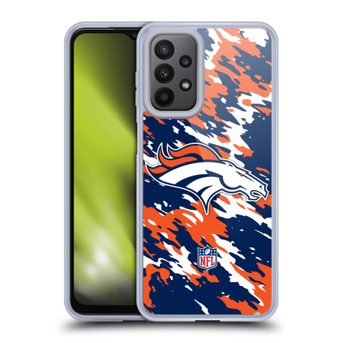 NFL Denver Broncos Logo Camou Soft Gel Case for Samsung Galaxy A23 / 5G (2022)