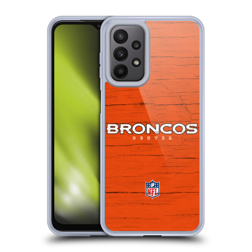 NFL Denver Broncos Logo Distressed Look Soft Gel Case for Samsung Galaxy A23 / 5G (2022)