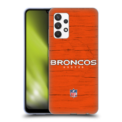 NFL Denver Broncos Logo Distressed Look Soft Gel Case for Samsung Galaxy A32 (2021)