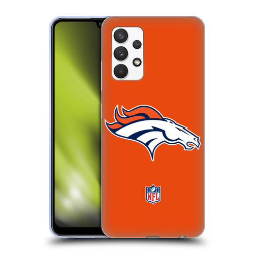NFL Denver Broncos Logo Plain Soft Gel Case for Samsung Galaxy A32 (2021)