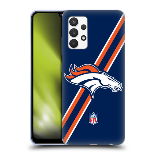 NFL Denver Broncos Logo Stripes Soft Gel Case for Samsung Galaxy A32 (2021)