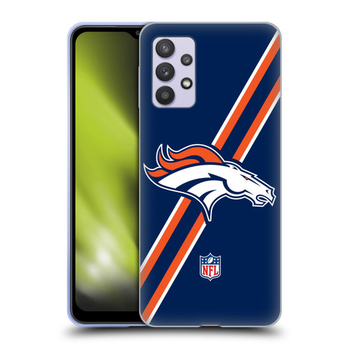 NFL Denver Broncos Logo Stripes Soft Gel Case for Samsung Galaxy A32 5G / M32 5G (2021)
