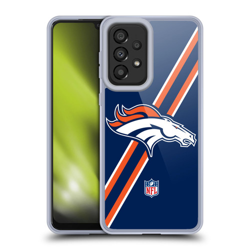 NFL Denver Broncos Logo Stripes Soft Gel Case for Samsung Galaxy A33 5G (2022)