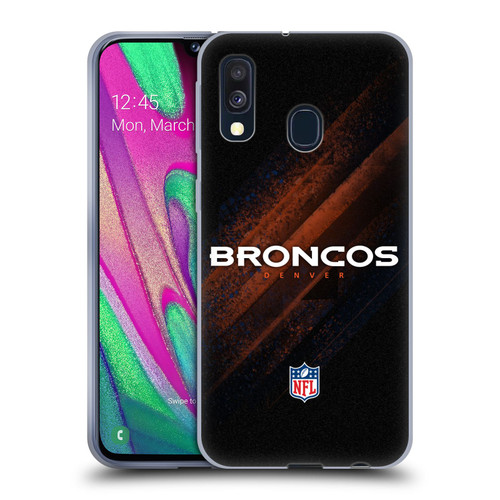 NFL Denver Broncos Logo Blur Soft Gel Case for Samsung Galaxy A40 (2019)