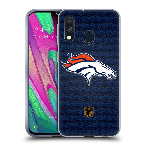NFL Denver Broncos Logo Football Soft Gel Case for Samsung Galaxy A40 (2019)