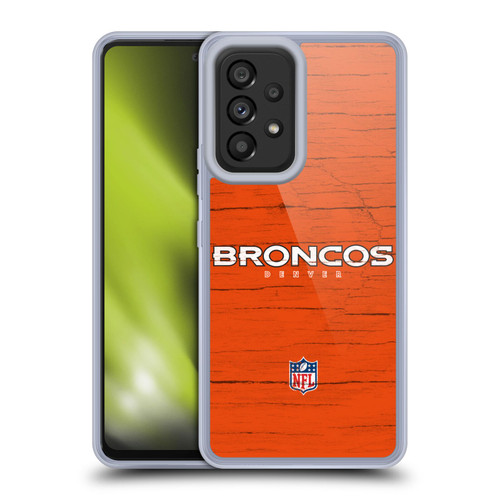 NFL Denver Broncos Logo Distressed Look Soft Gel Case for Samsung Galaxy A53 5G (2022)