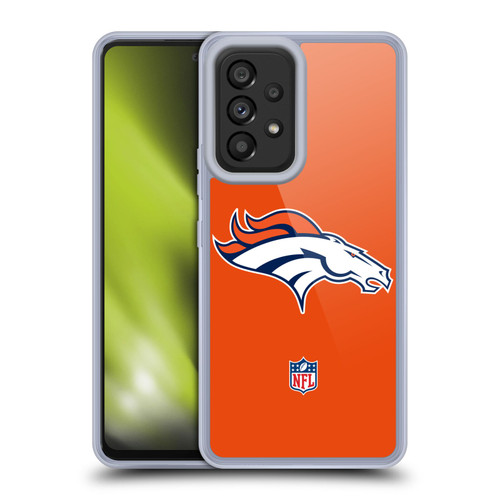 NFL Denver Broncos Logo Plain Soft Gel Case for Samsung Galaxy A53 5G (2022)