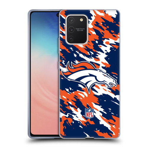 NFL Denver Broncos Logo Camou Soft Gel Case for Samsung Galaxy S10 Lite
