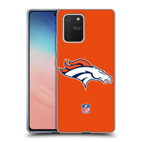 NFL Denver Broncos Logo Plain Soft Gel Case for Samsung Galaxy S10 Lite