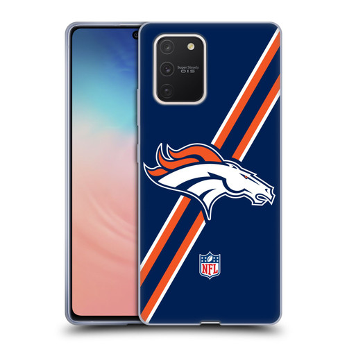 NFL Denver Broncos Logo Stripes Soft Gel Case for Samsung Galaxy S10 Lite
