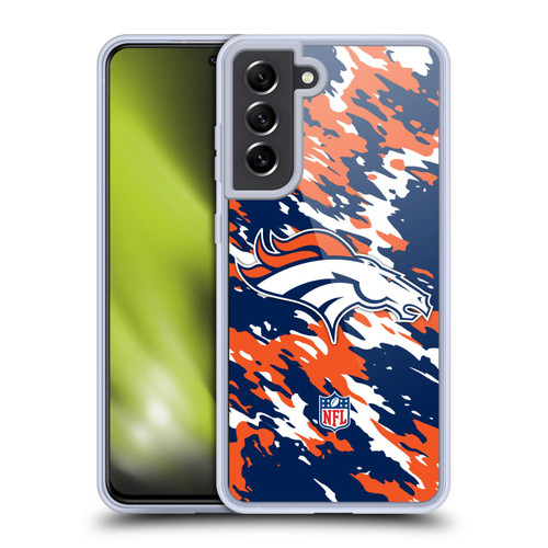 NFL Denver Broncos Logo Camou Soft Gel Case for Samsung Galaxy S21 FE 5G